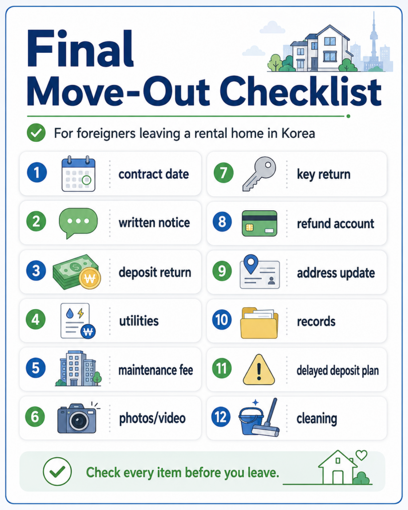 final move out checklist korea foreigner