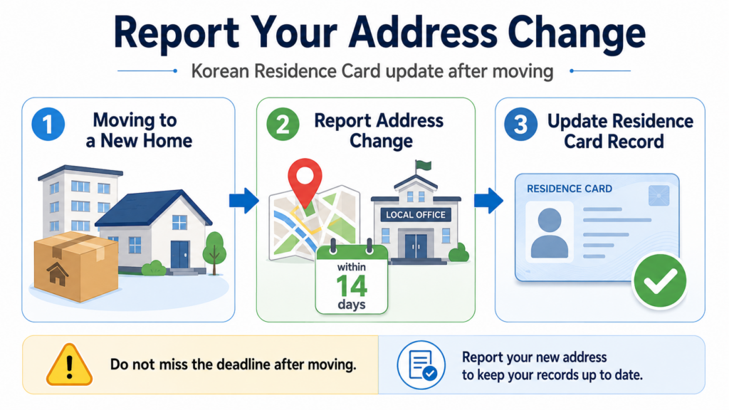 korea residence card address change report