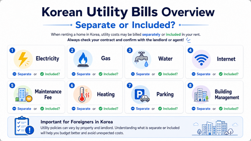 korean utility bills overview foreigners
