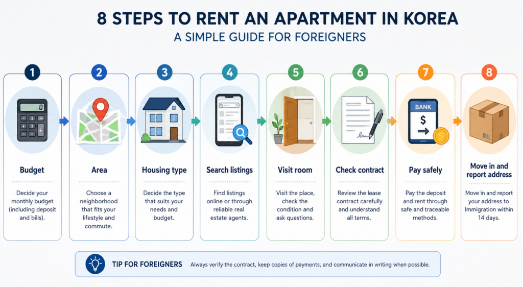 Rent an Apartment in Korea as a Foreigner: Complete 2026 Guide rent apartment korea step by step